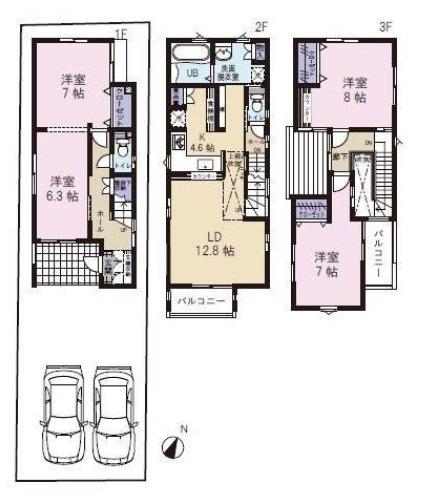 Floor plan. (East Building), Price 31,300,000 yen, 4LDK, Land area 99.56 sq m , Building area 108.9 sq m