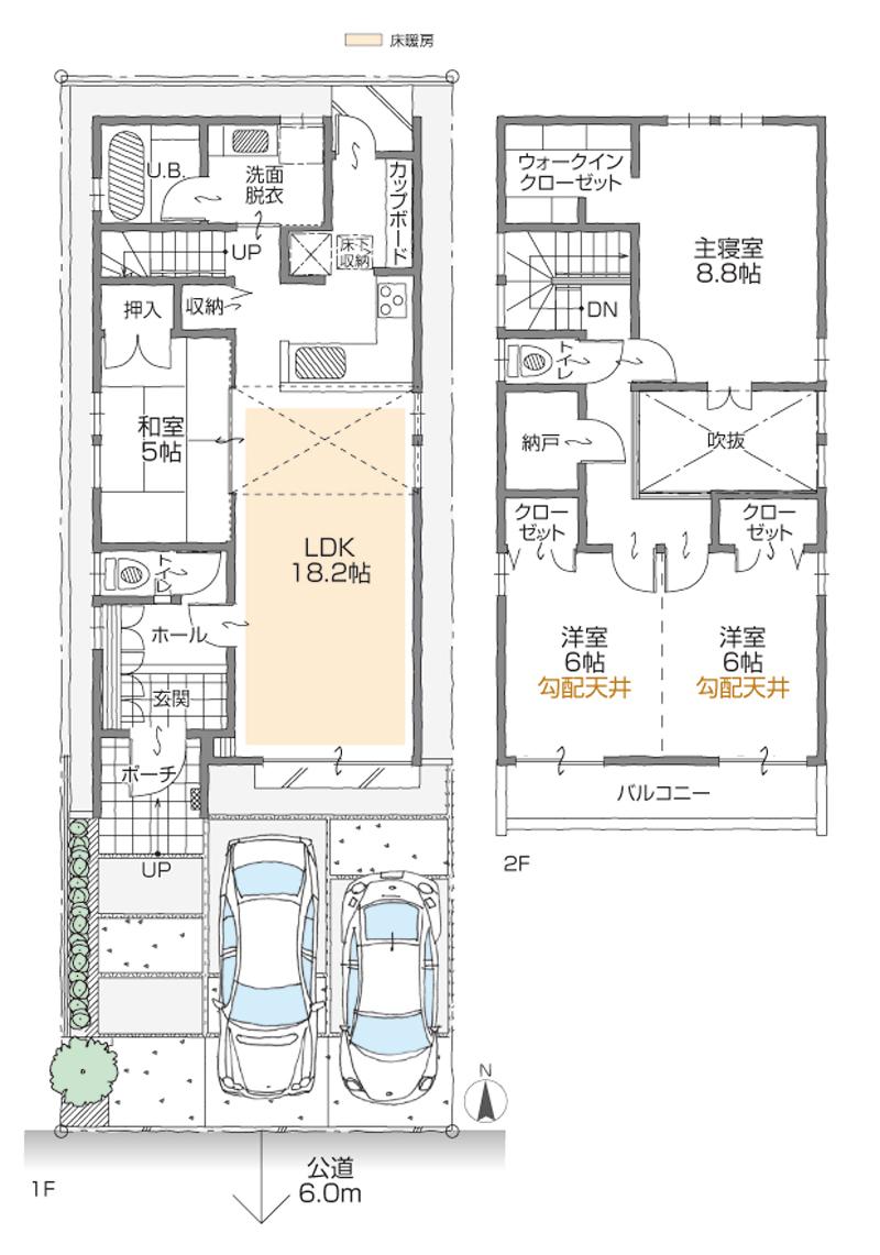 Floor plan. (C Building), Price 35,500,000 yen, 4LDK+S, Land area 119.85 sq m , Building area 112.63 sq m