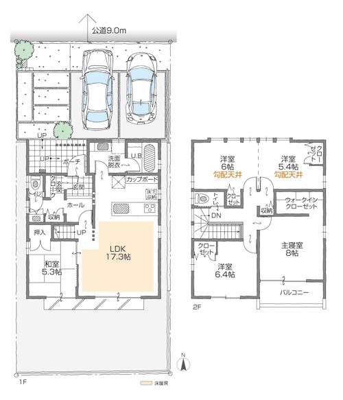 Floor plan. (B Building), Price 38,400,000 yen, 5LDK+2S, Land area 156.51 sq m , Building area 116.49 sq m