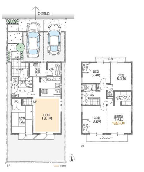 Floor plan. (D Building), Price 35,500,000 yen, 5LDK+S, Land area 138.6 sq m , Building area 113.46 sq m