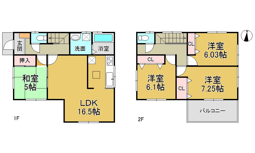 Floor plan. (3 Building), Price 27,800,000 yen, 4LDK, Land area 120.59 sq m , Building area 96.9 sq m