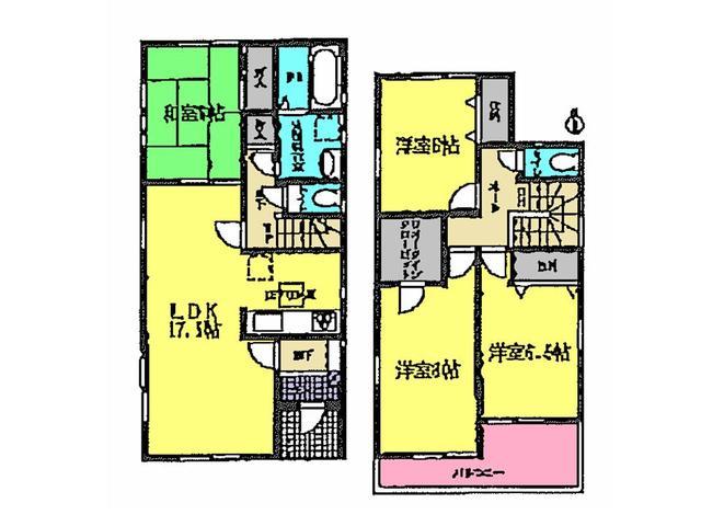 Floor plan. 29,800,000 yen, 4LDK, Land area 130.95 sq m , Building area 106 sq m floor plan