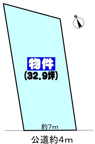 Compartment figure. Land price 7.6 million yen, Land area 108.78 sq m