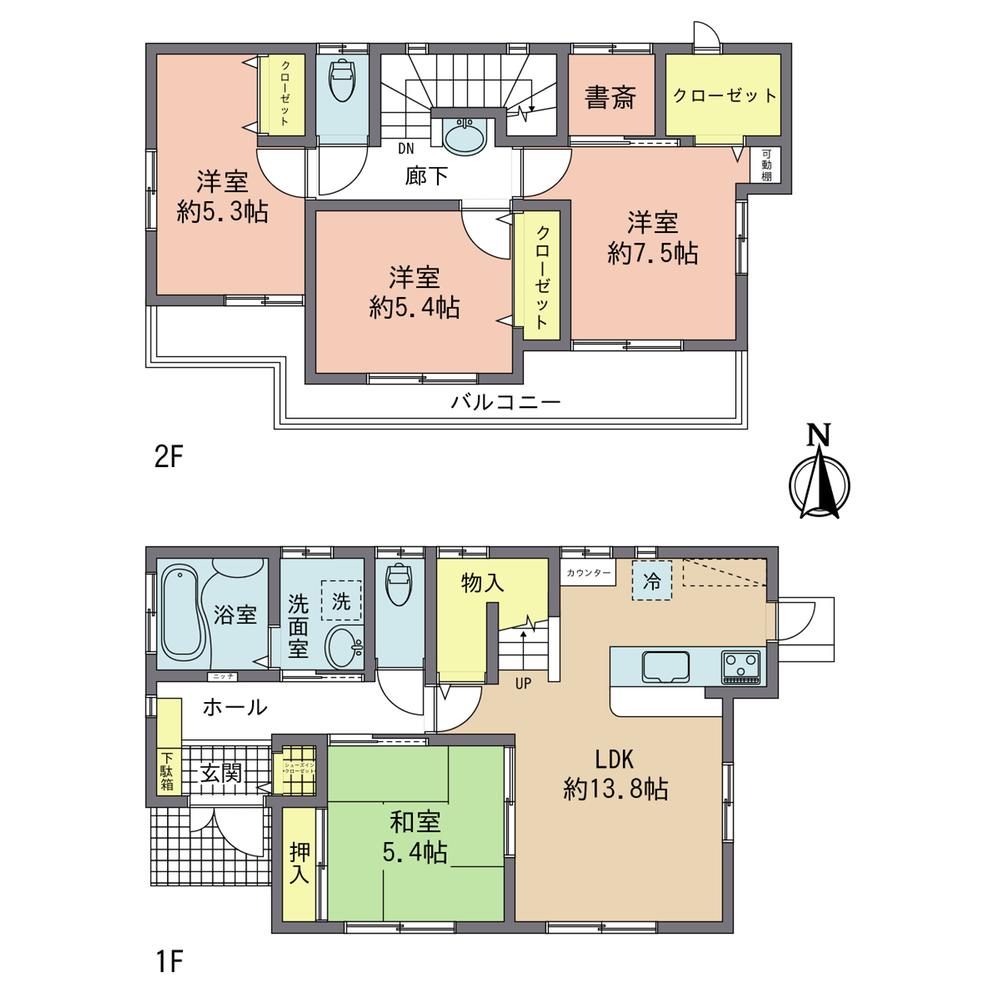 Floor plan. 33,580,000 yen, 4LDK + S (storeroom), Land area 240.92 sq m , Building area 98.55 sq m