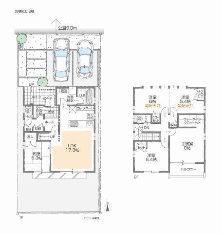 Floor plan. (B Building), Price 38,400,000 yen, 5LDK, Land area 156.51 sq m , Building area 116.49 sq m