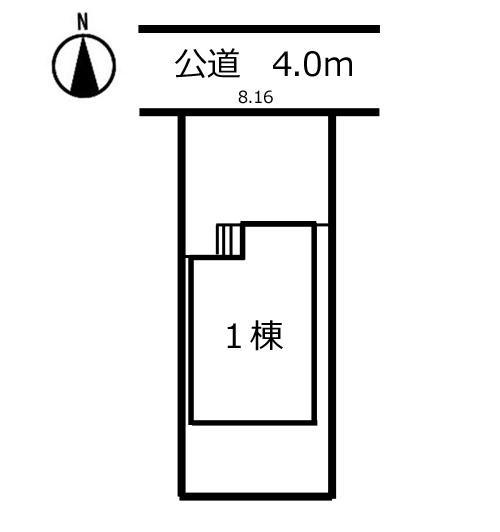 Compartment figure. All is one building. Nantei with shaping land! You can parallel park two cars