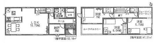 Floor plan. 27.5 million yen, 3LDK + S (storeroom), Land area 139.37 sq m , Building area 99.39 sq m