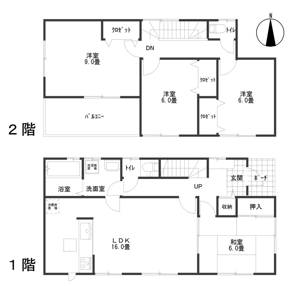 Floor plan. (1 Building), Price 25,800,000 yen, 4LDK, Land area 160 sq m , Building area 105.17 sq m