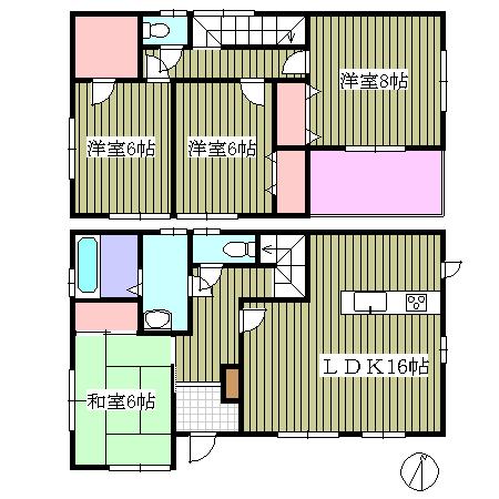 Floor plan. 31,800,000 yen, 4LDK, Land area 147.11 sq m , Building area 105.17 sq m
