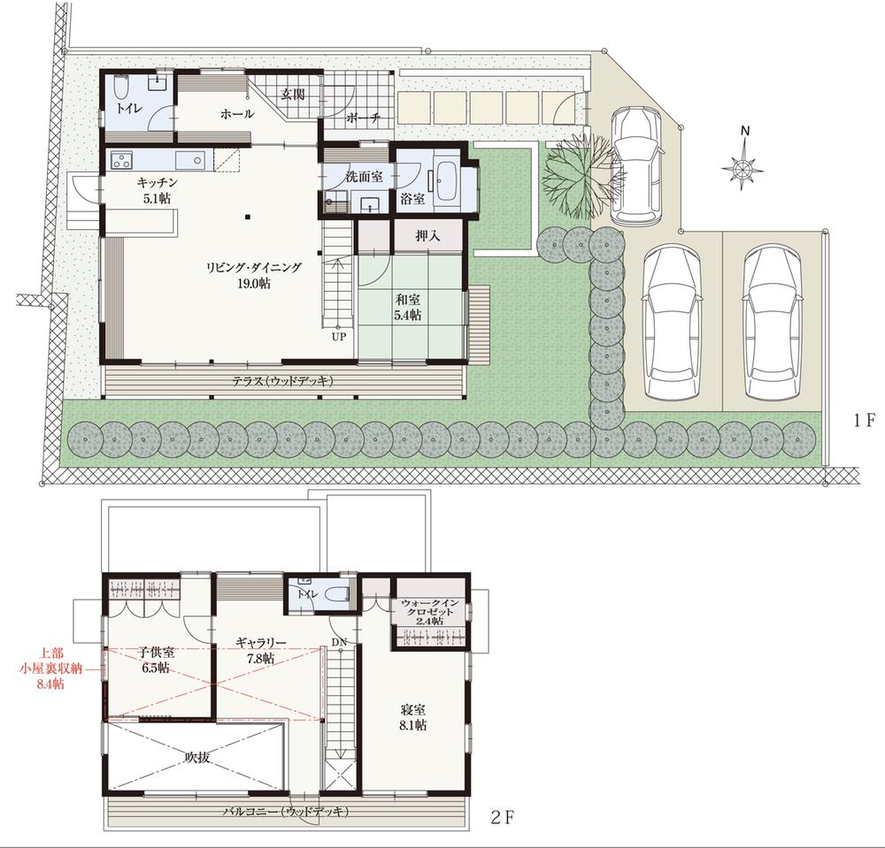 Floor plan. (D Building), Price 37.5 million yen, 3LDK, Land area 234.32 sq m , Building area 131.06 sq m