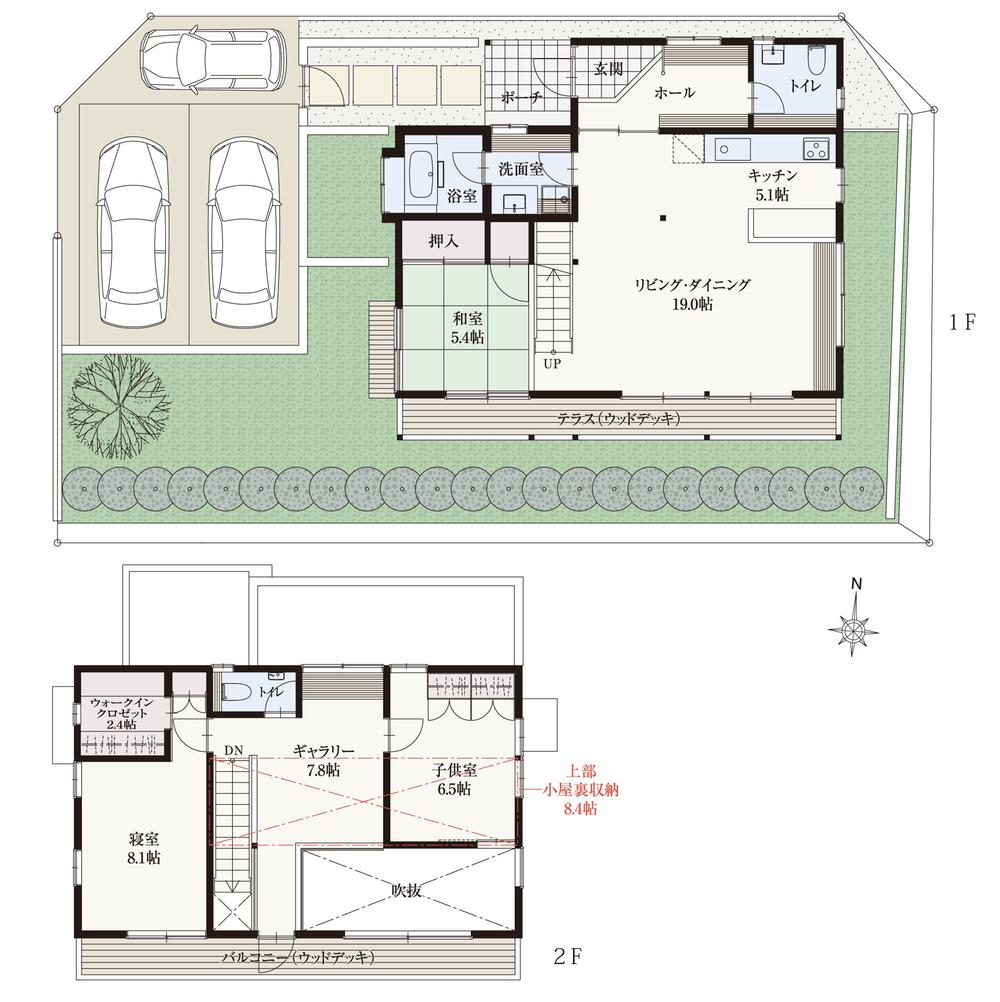 Floor plan. (E Building), Price 38,300,000 yen, 3LDK, Land area 234.69 sq m , Building area 131.06 sq m