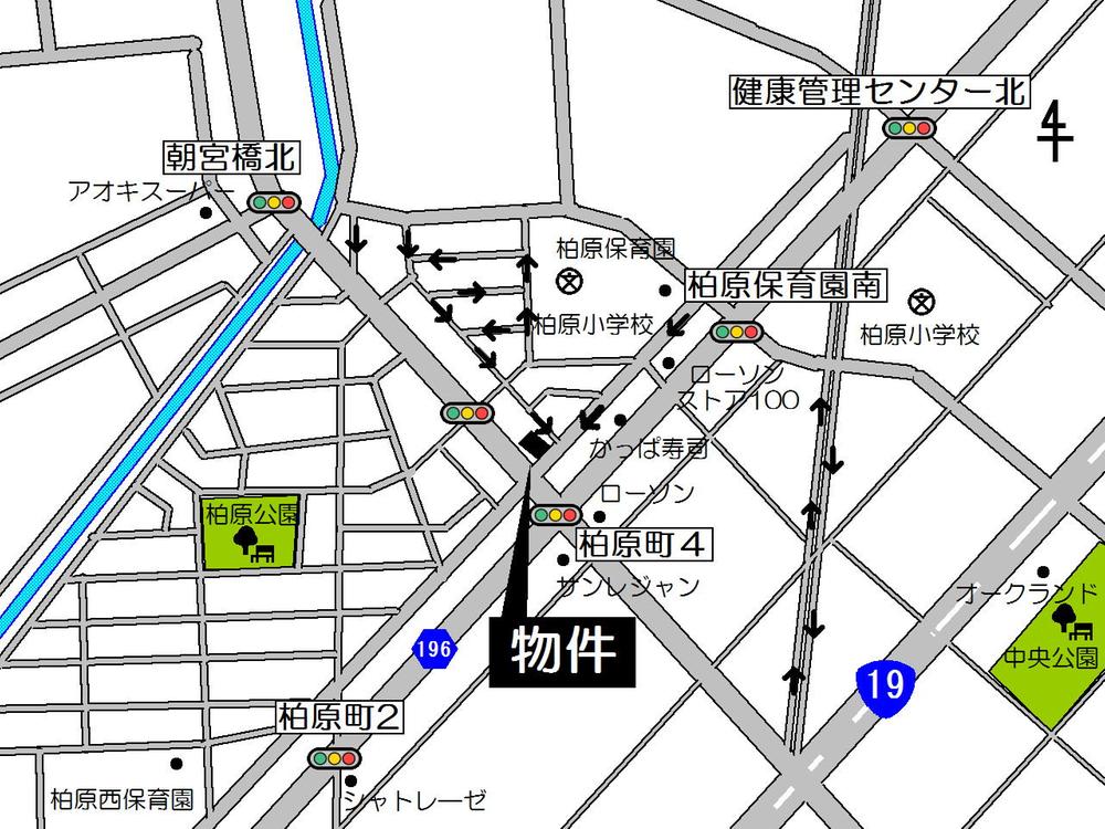 Local guide map. Kasugai City, Aichi Prefecture Kashiwabara-cho 4-chome # 61