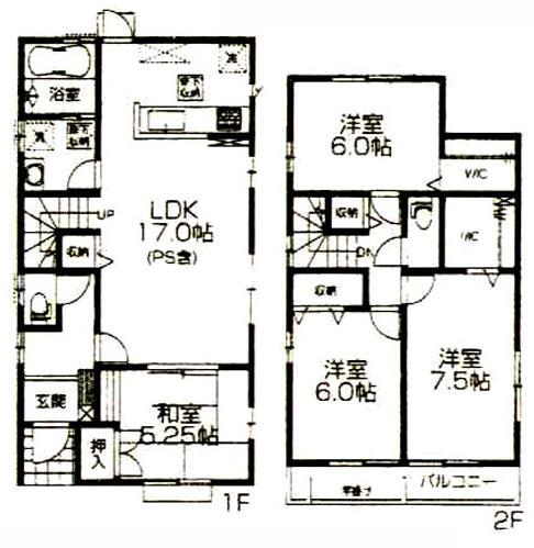 Floor plan. (3 Building), Price 27,900,000 yen, 5LDK, Land area 133.55 sq m , Building area 101.85 sq m