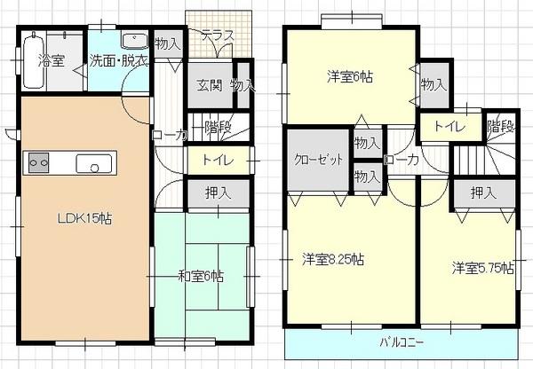 Floor plan. 27,800,000 yen, 4LDK, Land area 120.44 sq m , Building area 100.63 sq m