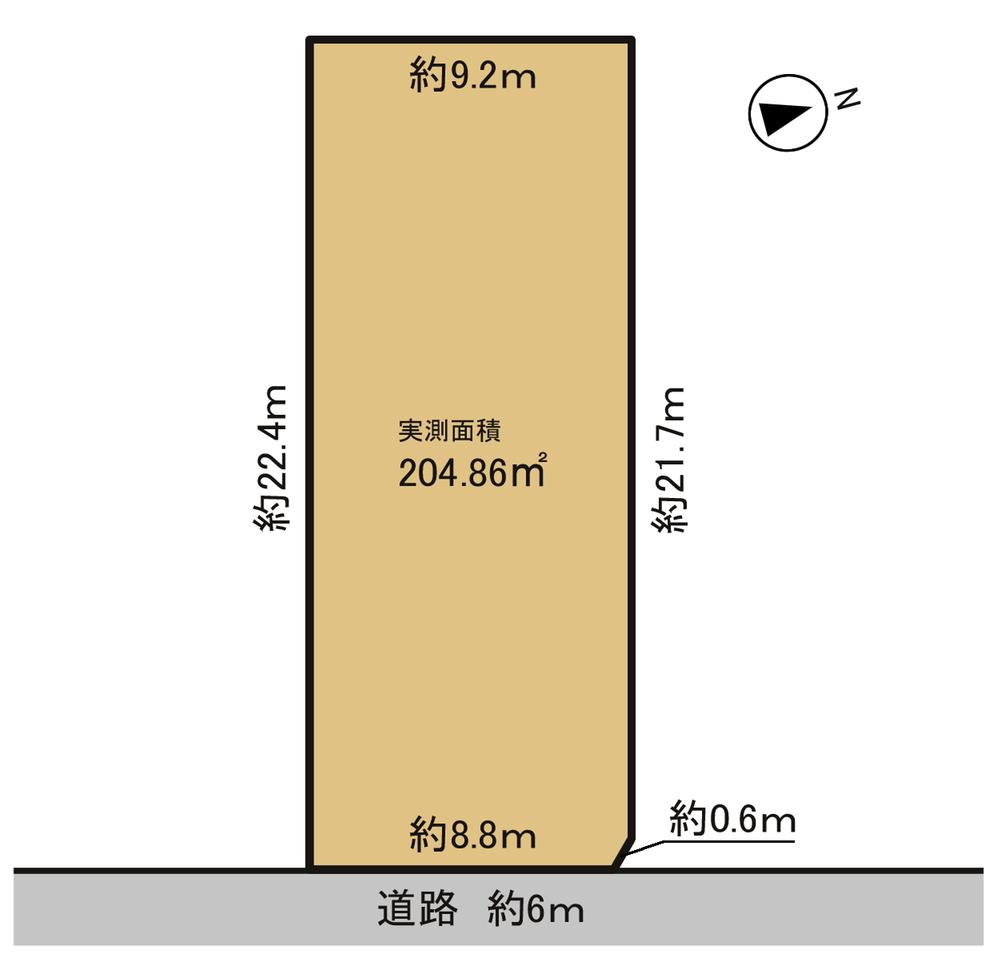 Compartment figure. Land price 27,900,000 yen, Land area 205 sq m