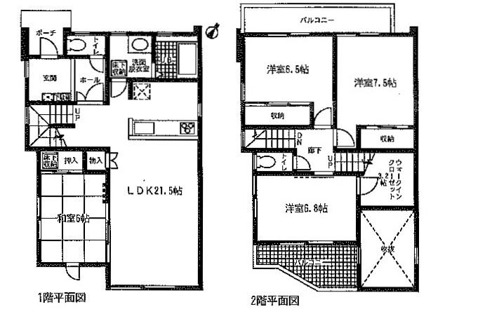 Floor plan. 34,800,000 yen, 4LDK, Land area 124.11 sq m , Building area 110.62 sq m