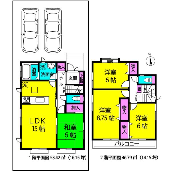 Floor plan. 27,800,000 yen, 4LDK, Land area 120.08 sq m , Building area 100.21 sq m