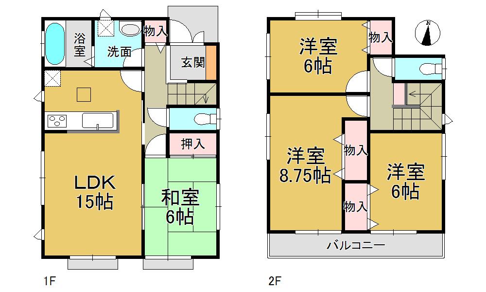 Floor plan. (C Building), Price 27,800,000 yen, 4LDK, Land area 120.08 sq m , Building area 100.21 sq m