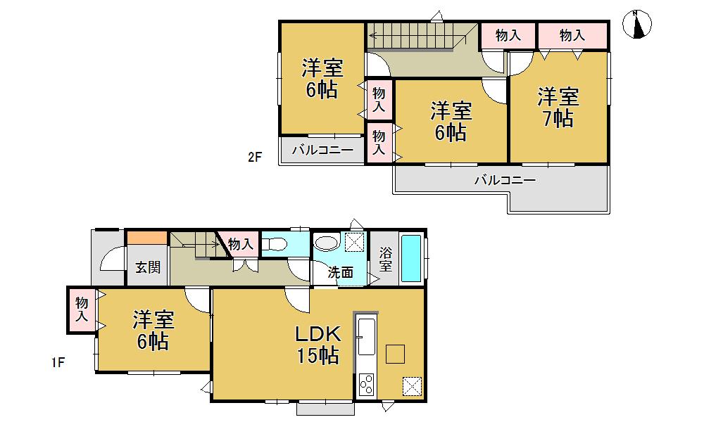 Floor plan. (A Building), Price 23.8 million yen, 4LDK, Land area 117.7 sq m , Building area 98.56 sq m