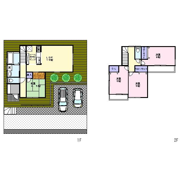 Floor plan. 22,800,000 yen, 4LDK, Land area 145.45 sq m , Building area 98.82 sq m