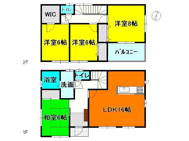 Floor plan. 29,800,000 yen, 4LDK, Land area 147.11 sq m , Building area 105.17 sq m 3 Building Floor plan