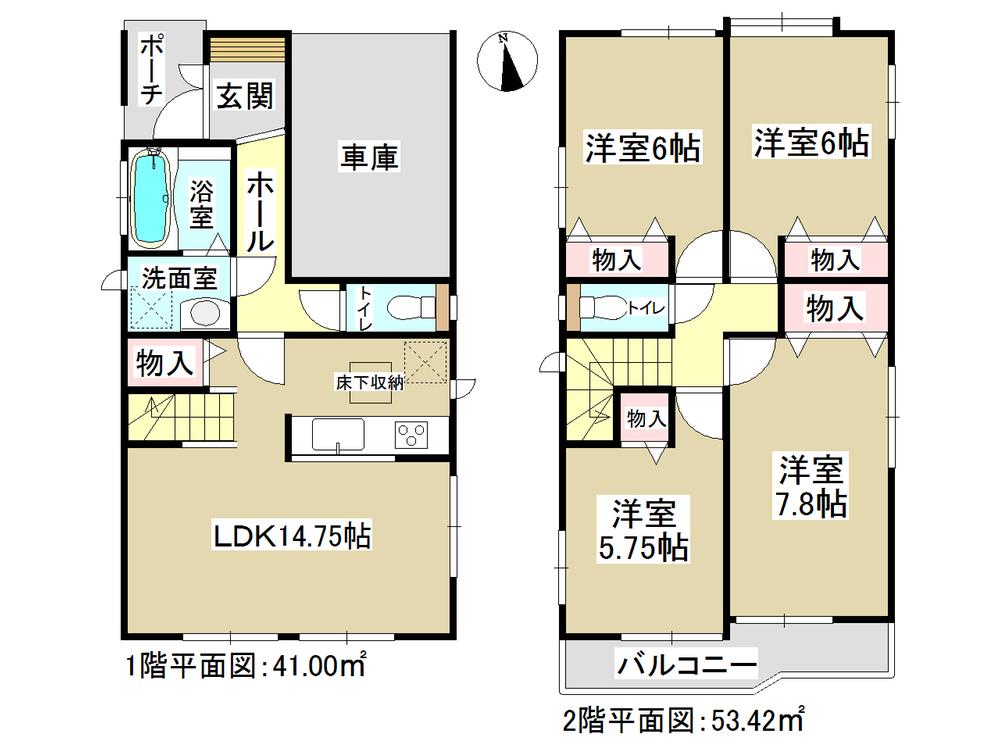 Floor plan. (D Building), Price 25,900,000 yen, 4LDK, Land area 106.81 sq m , Building area 105.6 sq m