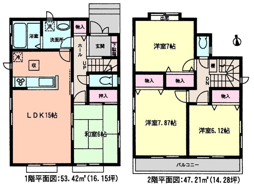 Floor plan. (B Building), Price 27,800,000 yen, 4LDK, Land area 120.27 sq m , Building area 100.63 sq m