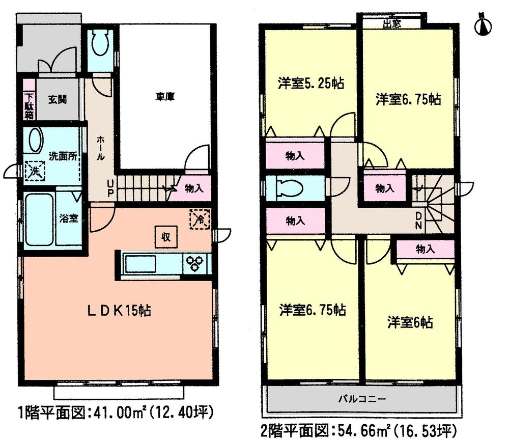 Floor plan. (E Building), Price 25,900,000 yen, 4LDK, Land area 107.12 sq m , Building area 106.84 sq m