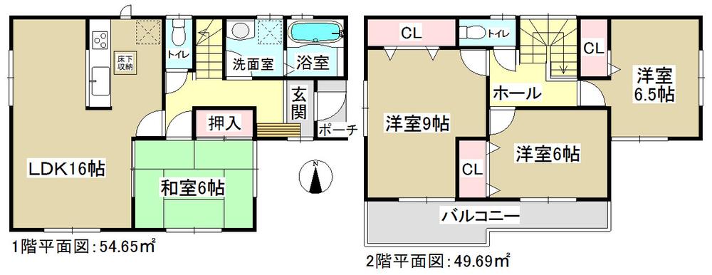 Floor plan. (3 Building), Price 27,800,000 yen, 4LDK, Land area 137.66 sq m , Building area 104.34 sq m