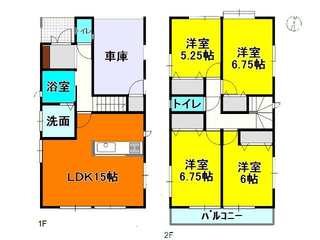 Floor plan. 25,900,000 yen, 4LDK, Land area 107.12 sq m , Building area 106.84 sq m floor plan