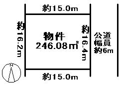 Compartment figure. Land price 16.4 million yen, Land area 246.08 sq m