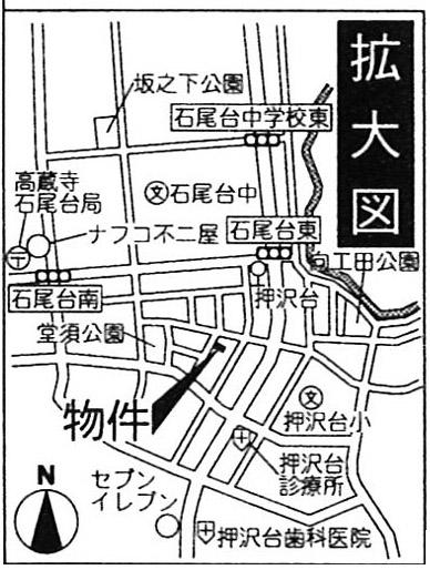 Local guide map. Kasugai Oshizawadai 1-chome No. 9 5