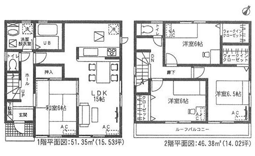 Floor plan. 27,800,000 yen, 4LDK, Land area 130.78 sq m , Building area 97.73 sq m