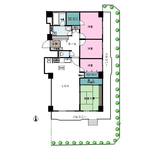Floor plan. 4LDK, Price 11,880,000 yen, Occupied area 92.15 sq m , Balcony area 26.82 sq m