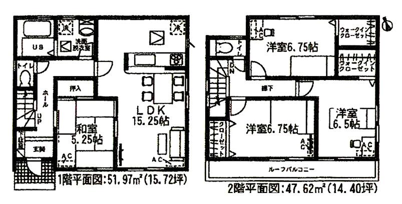 Floor plan. (4 Building), Price 24,800,000 yen, 4LDK, Land area 189.41 sq m , Building area 99.59 sq m