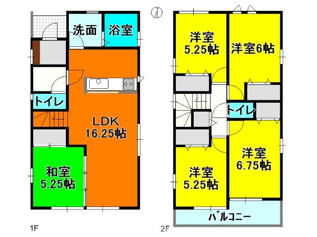 Floor plan. (9 Building), Price 28,900,000 yen, 5LDK, Land area 123.28 sq m , Building area 105.58 sq m