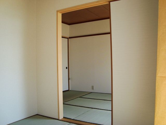 Living and room. Door between the Japanese-style room
