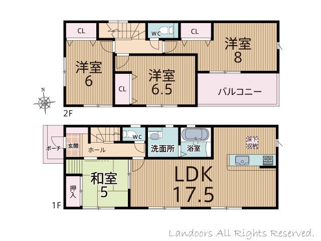 Floor plan. 22,900,000 yen, 4LDK, Land area 139.69 sq m , Building area 99.38 sq m floor plan