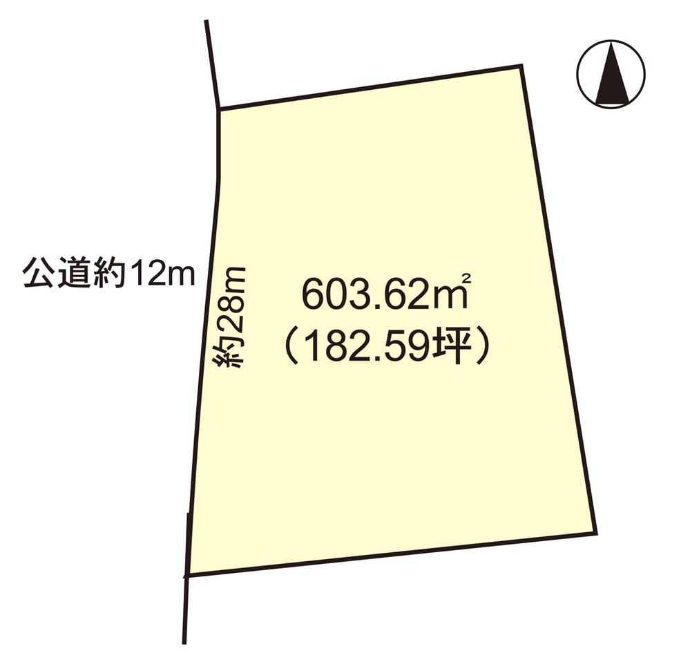 Compartment figure. Land price 38,500,000 yen, Land area 603.62 sq m