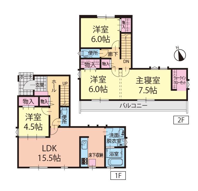Floor plan. (A Building), Price 29,900,000 yen, 4LDK, Land area 125 sq m , Building area 99.79 sq m