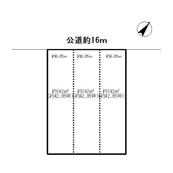 Compartment figure. Land price 15.9 million yen, Land area 142 sq m