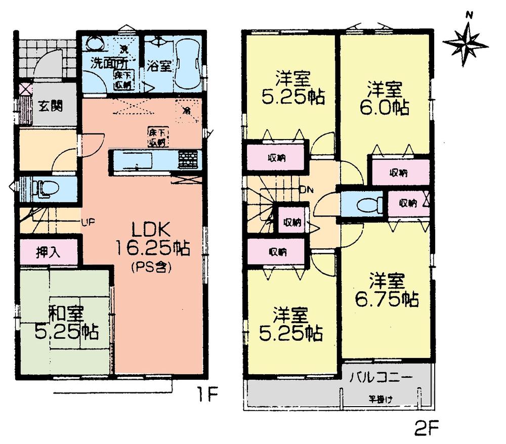 Floor plan. (9 Building), Price 28,900,000 yen, 5LDK, Land area 123.28 sq m , Building area 105.58 sq m