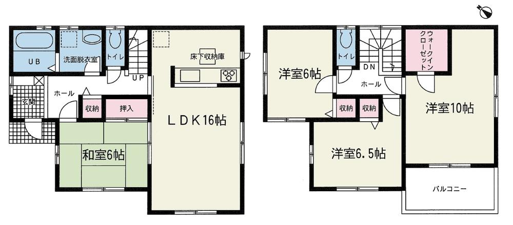 Floor plan. (4 Building), Price 28.8 million yen, 4LDK, Land area 135.04 sq m , Building area 106 sq m