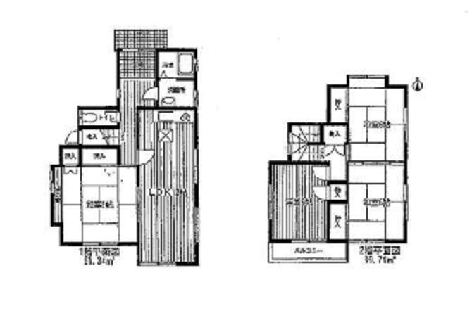 Floor plan. 18,800,000 yen, 4LDK, Land area 127.84 sq m , Building area 91.08 sq m