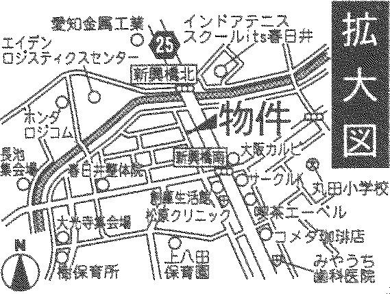 Local guide map. Kasugai Hatta cho 6-chome, 21-11