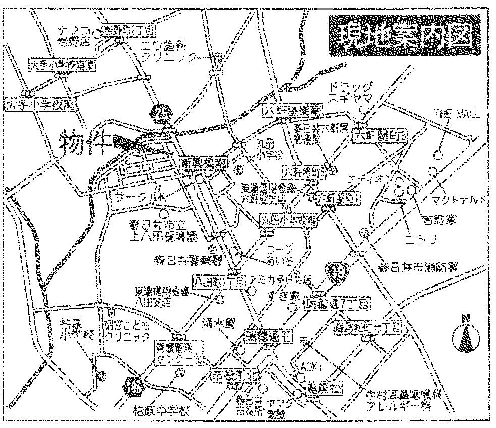 Local guide map. Kasugai Hatta cho 6-chome, 21-11