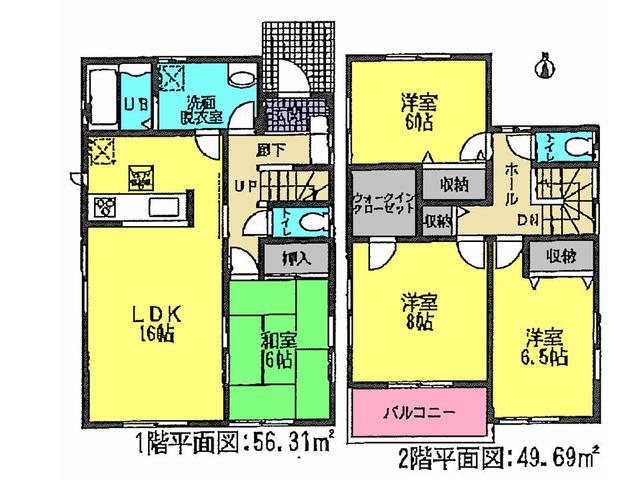 Floor plan. 24,800,000 yen, 4LDK, Land area 141.81 sq m , Building area 106 sq m floor plan