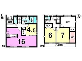 Floor plan. (C Building), Price 28,900,000 yen, 4LDK, Land area 121.55 sq m , Building area 97.73 sq m