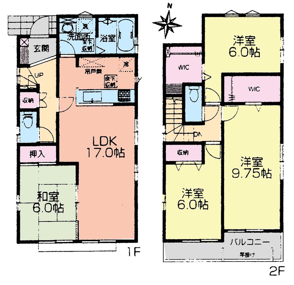 Floor plan. (3 Building), Price 29.5 million yen, 4LDK, Land area 123.28 sq m , Building area 108.89 sq m