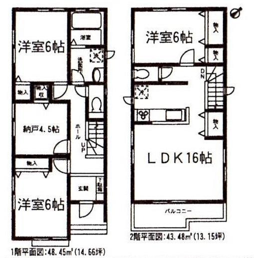 Floor plan. 21.9 million yen, 3LDK + S (storeroom), Land area 111.43 sq m , Building area 91.93 sq m 3SLDK